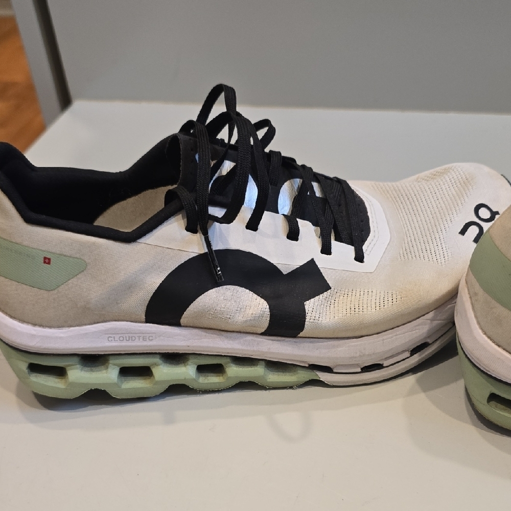 On Running Black and White Athletic Shoes - Picture 8 of 9